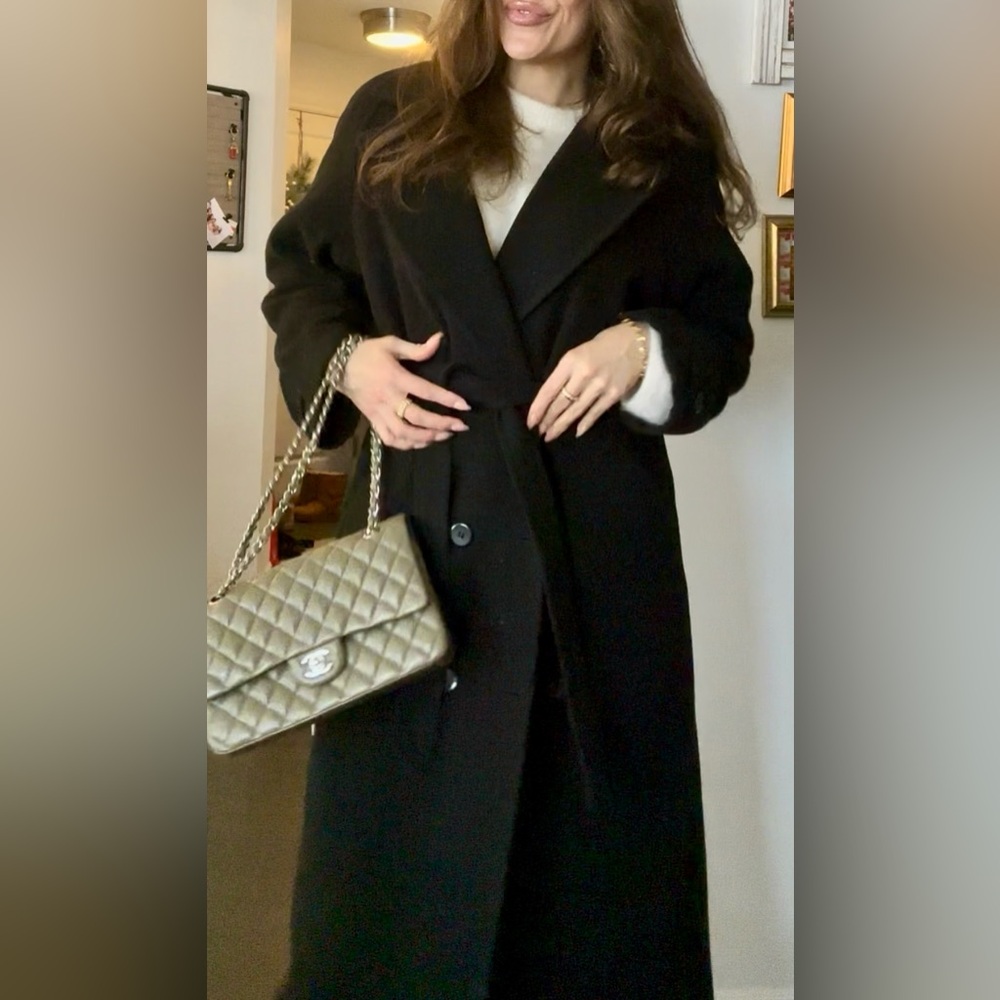 Vintage Black belted Coat